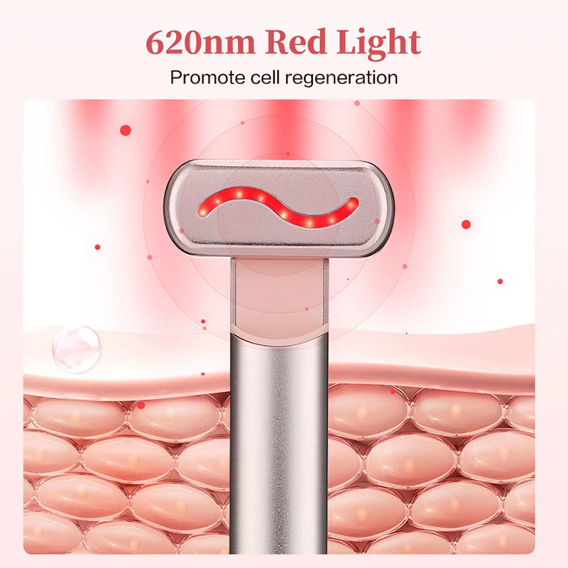 4-in-1 Rotating Microcurrent Face Lifting Wand and Eye Massager