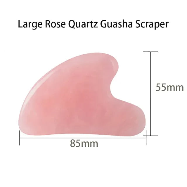 Large Rose Quartz Gua sha Scraper