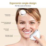 Gua Sha Ergonomic angle design - Fits the curve of the face - Acupuncture on the face - Smooth eye bags and nasolabial folds - Relax facial muscles - Massage around the eyes and lips