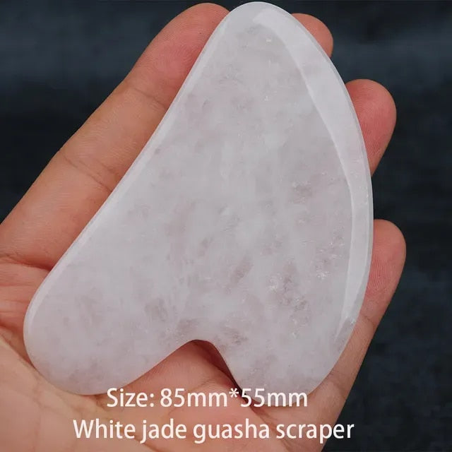 White jade Gua sha scraper