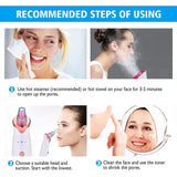 Recommended steps of using the electric suction blackhead remover